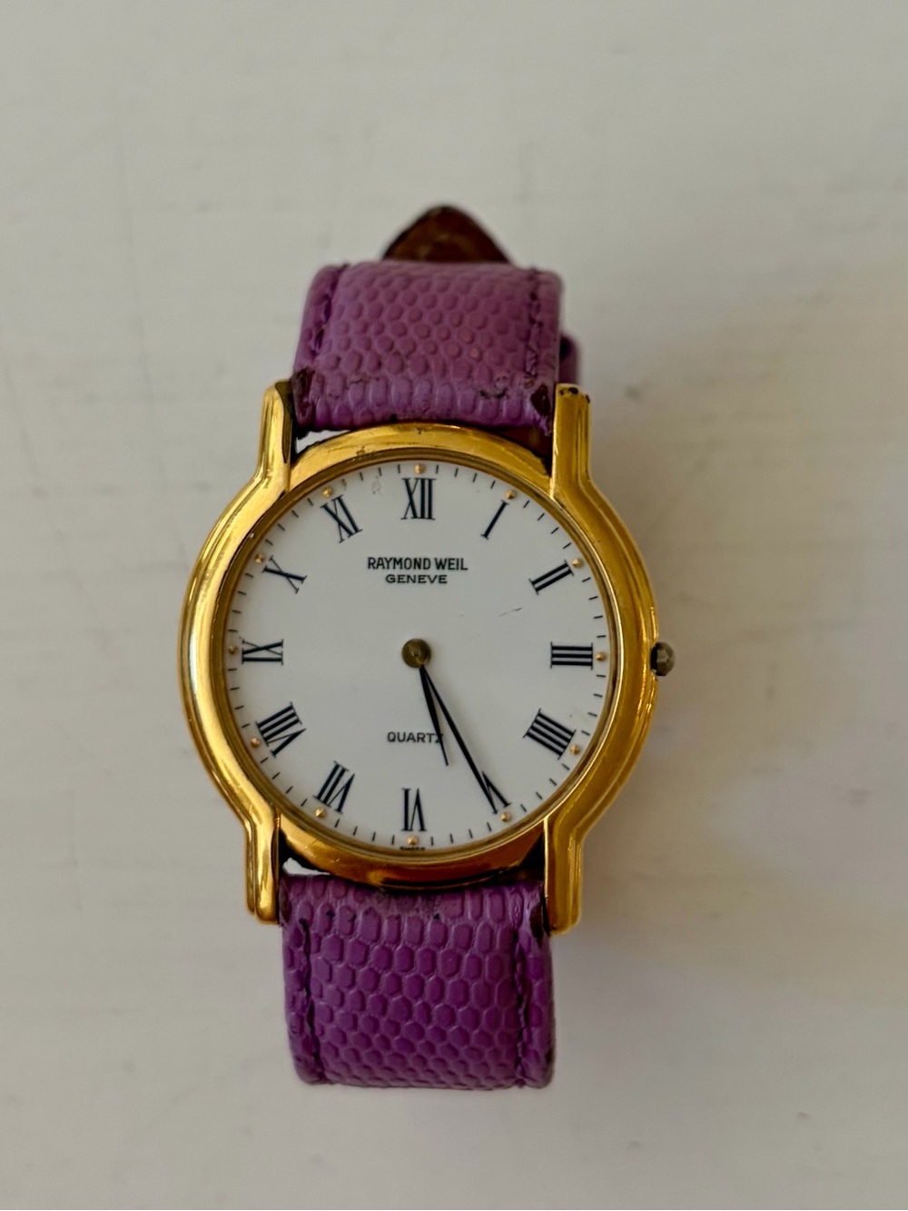 Vintage Raymond Weil Geneve 18K Gold Electroplated Quartz Watch Ref 114
